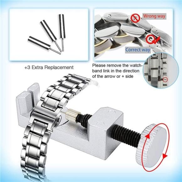Watch Repair Kit, Watch Battery Replacement Tool Kit,Watch Link Removal Tool Kit - Picture 3 of 6